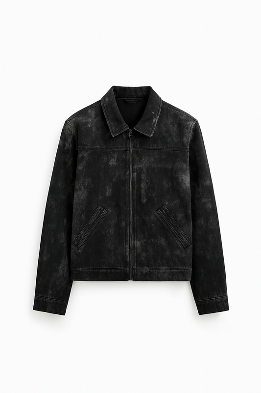 Black Washed Effect Jacket
